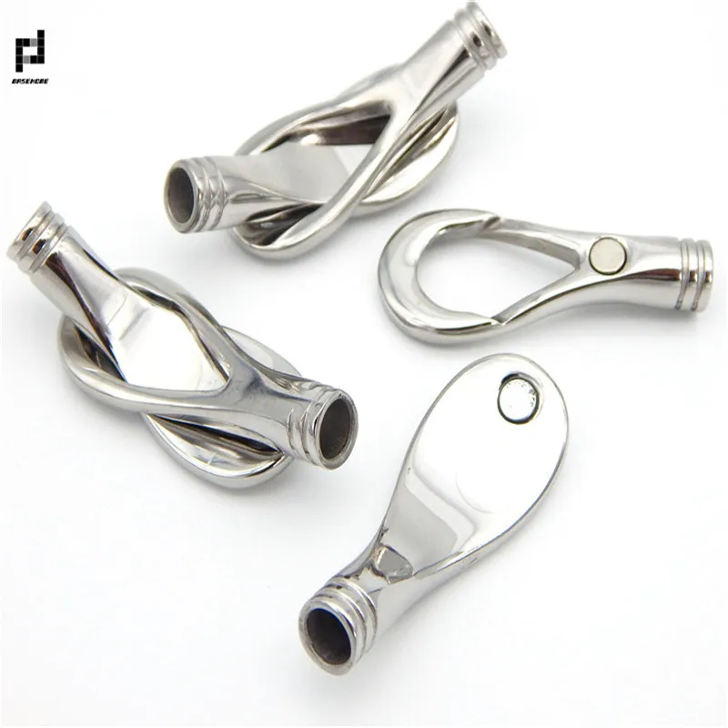 

BASEHOME Stainless Steel Clasp Bracelet Connector Magnetic Clasps Hooks For 5mm Leather Cord DIY Bracelets