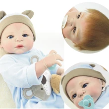 58 см Полный силиконовые возрождается младенцы куклы для продажи Soft Touch реалистичные Новорожденные игрушки для детей bonecas Brinquedos