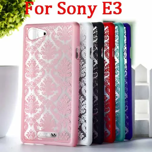 Patterns Luxury Hollow Out Flower Protection mobile phone skin case Cover For Sony Xperia E3 Dual D2206 D2243 Hard shell T007 | Мобильные