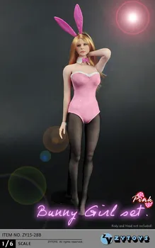 

ZYTOYS ZY15-28B 1/6 Female Sexy Bunny Pink Dress for action figure in stock