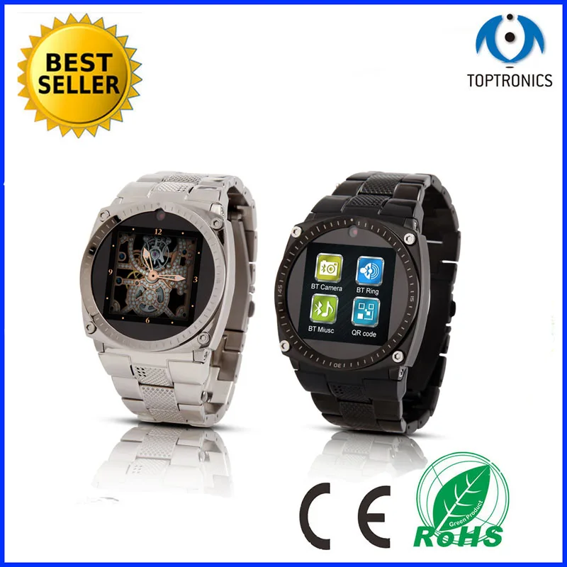 

Round Screen Smart Watch tw818d stainless steel band cover Bluetooth smartWatch with sim camera For apple huawei IOS Android