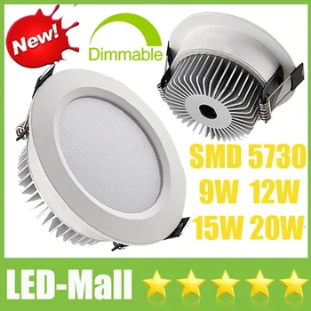 

Popular CREE 9W 12W 15W 20W SMD5730 LED Downlights Dimmable /Non Fixture Recessed Ceiling Cabinet Down Lights Lamp SAA UL CE