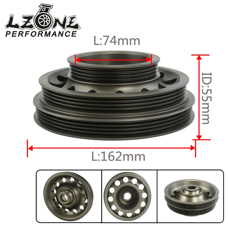 

LZONE - Racing Aluminum OEM Size Light Weight Crankshaft Pulley 92-95 For Civic SOHC D16 JR-CP009