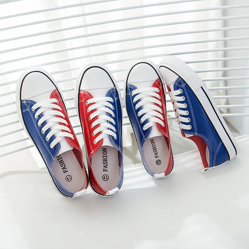JINBEILEE Leather Couple Skateboard Shoes Men and Women Large Size Low To Help with Breathable Wear Canvas Shoes Women JINBEILEE Leather Couple Skateboard Shoes Men and Women Large Size Low To Help with Breathable Wear Canvas Shoes Women