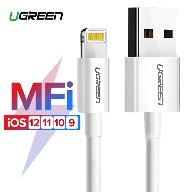 Ugreen Оригинальный 1 М 2 М MFi 8 Pin Молния чтобы Usb кабель Синхронизации Данных Зарядное Устройство кабель для iPhone 6 6 s 5S iPad 4 mini 23 Air 2 iOS 8 9