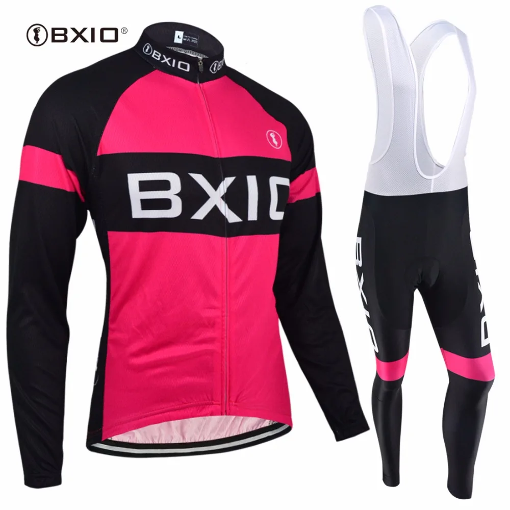 

BXIO Winter Cycling Jerseys Women Long Thermal Fleece Bicycle Clothing Seamless Stitching Pro 5D Gel Pad Maillot Ciclismo 135