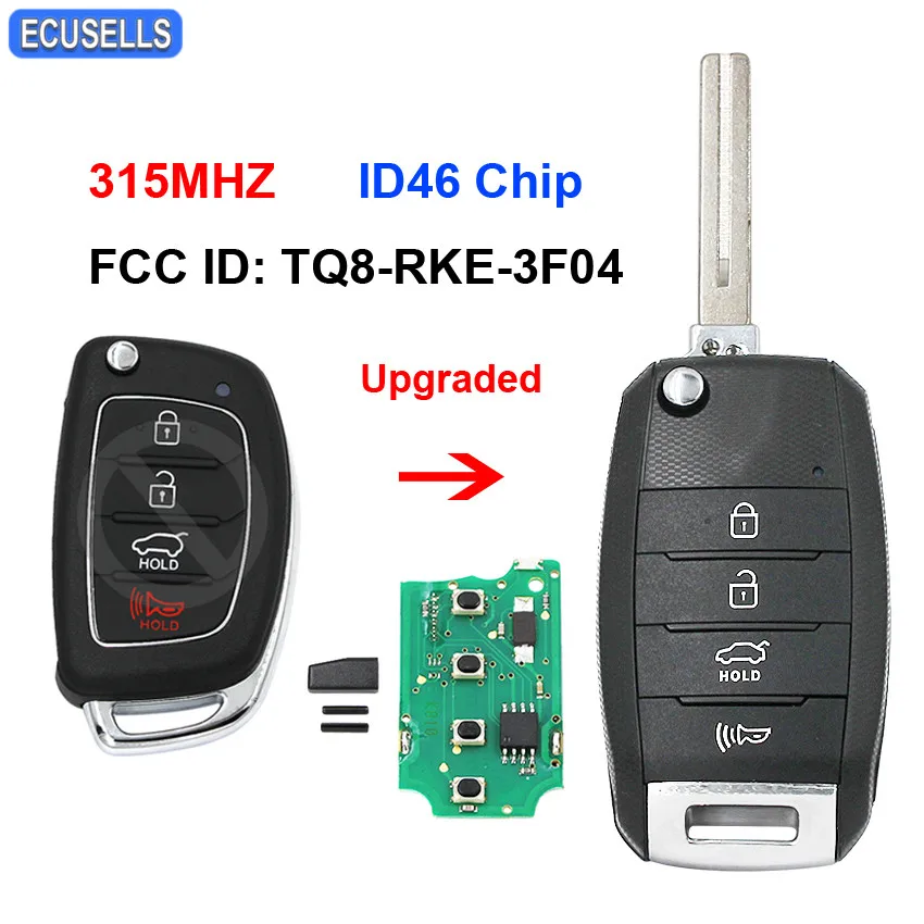 Обновленный дистанционный автомобильный смарт ключ брелок чип ID46 315 МГц для Hyundai