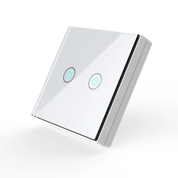 

EPULA 100~240V Dampproof 2Wall Switch Capacitive Hand Switch Wireless Remote Control Glass Smart Home