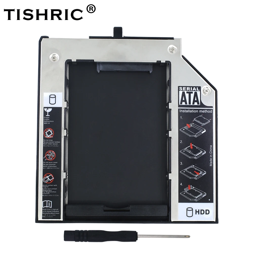 TISHRIC Optibay 2nd HDD Caddy 9 5 мм SATA 3 0 2 &quotSSD корпус для Lenovo ThinkPad T420s T430s T500 W500 T400 T410 T410s |