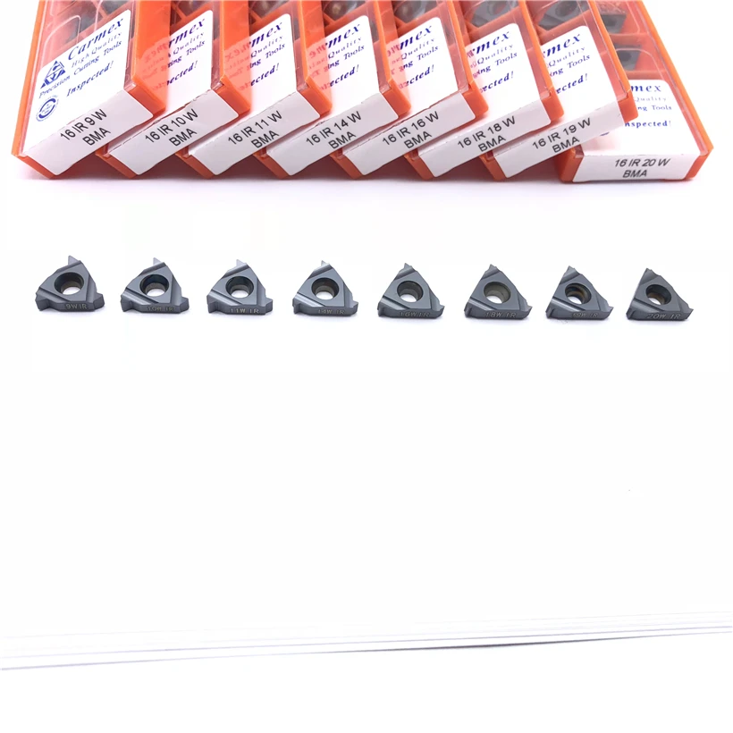 Carmex 10 шт. 16ER 8 Вт 9 11 14 20 BMA инструменты для обработки внешней резьбы карбидные