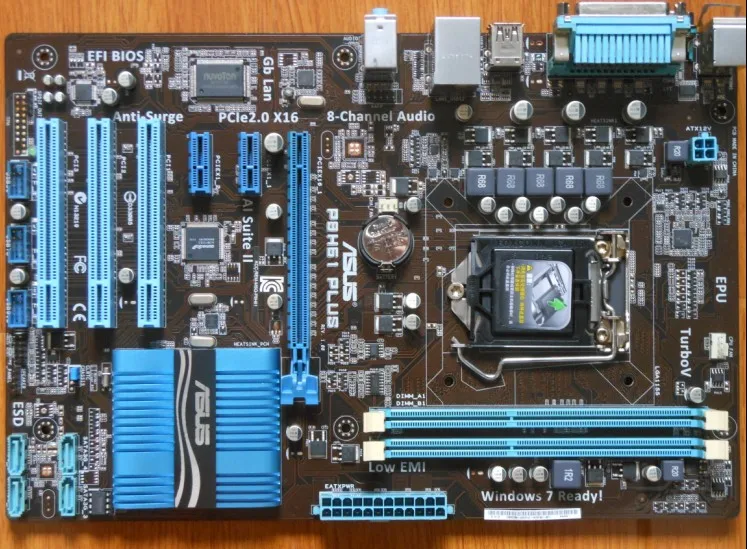 Бесплатная доставка Оригинальная настольная Материнская плата ASUS P8H61 PLUS LGA 1155 DDR3