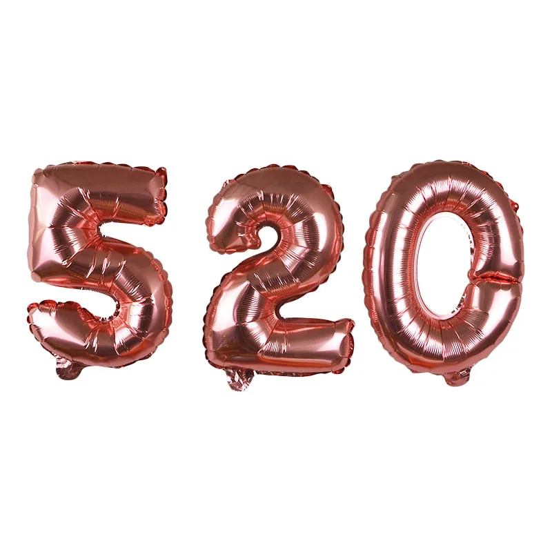 

1Pcs 16 Inch Rose Gold Digital Aluminum Foil Balloon Wedding Party Scenes Arrange Supplies 0-9 Number Balloon Available To You