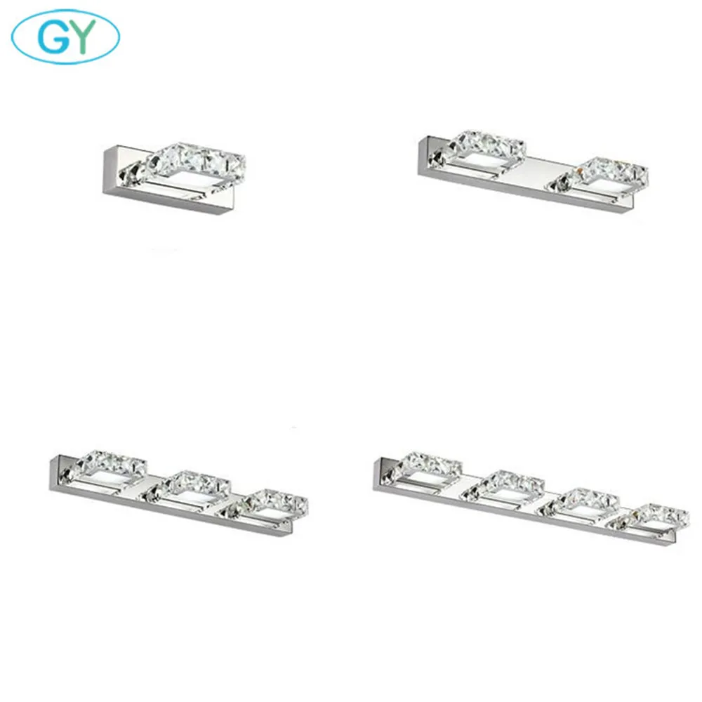 AC110-240V LED مرآة ضوء التجميلي الحديث الكريستال جدار مصباح الحمام Luminaria الغرور مصباح وسيس tocador maquillaje coiffeuse