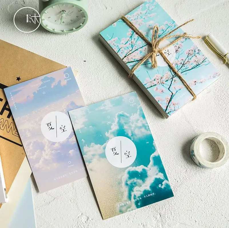 30sheetsset creative summer sky postcardgreeting card