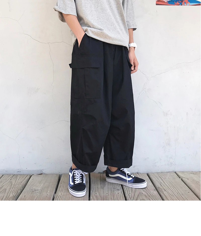 Privathinker Summer Casual Pant Mens Sweatpants Streetwear New Fashion Baggy Cargo Pants Elasticity Joggers Trousers