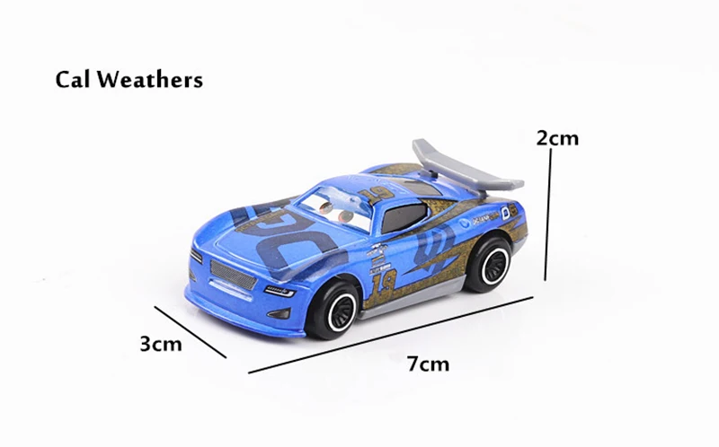 7 шт./компл. disney "тачки 3 Lightning McQueen Джексон Storm Крус Mater Мак дядя грузовик 1:55 литья под давлением металлический автомобиль модель игрушка для мальчиков