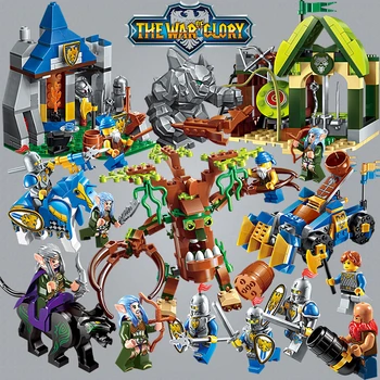 

Enlighten Glory War Educational Building Blocks Toys For Children Gift Castle Knight Heroes Weapon Elf Giant Treant Catapult