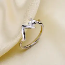 Модные жемчужные кольцо аксессуары S925 кольцо стерлингового серебра изделий кольцо Jewelry Запчасти фитинги крепления DIY ювелирных