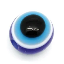 Doreen Box, горячее предложение, бусины из смолы, Круглые, темно-синий глаз, полоса, 8 мм, диаметр, 300 шт(B22190