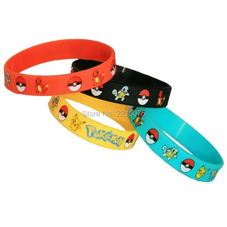 

400pcs Pokemon Pikachu silicone wristband rubber bracelets free shipping by DHL express