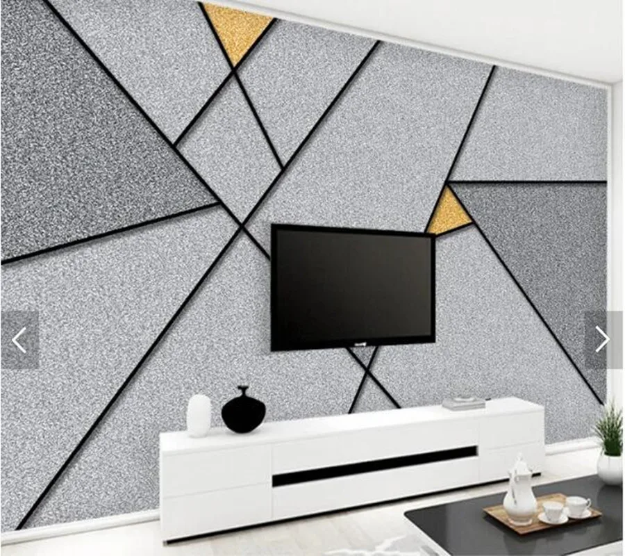 На заказ papel де parede 3d, абстрактные Геометрические линии площади фрески для гостиной спальня диван фон бумага для украшения стен