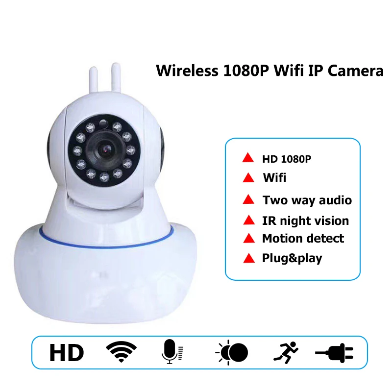 1080P IP камера беспроводная домашняя Безопасность наблюдения Wifi ночное видение CCTV