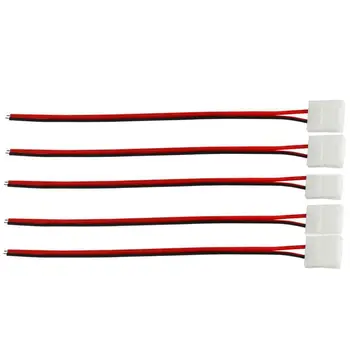 

GTBL 20PCS 10mm 2 Pin Single Connector Adapter cable For 5630 5050 LED Strip Light