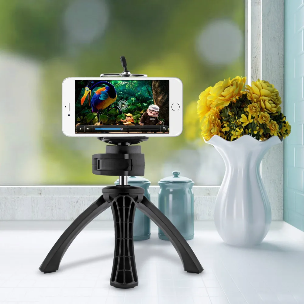 2in1 High Quality Mobile Phone Holder Stand With Universal Clips Tripod