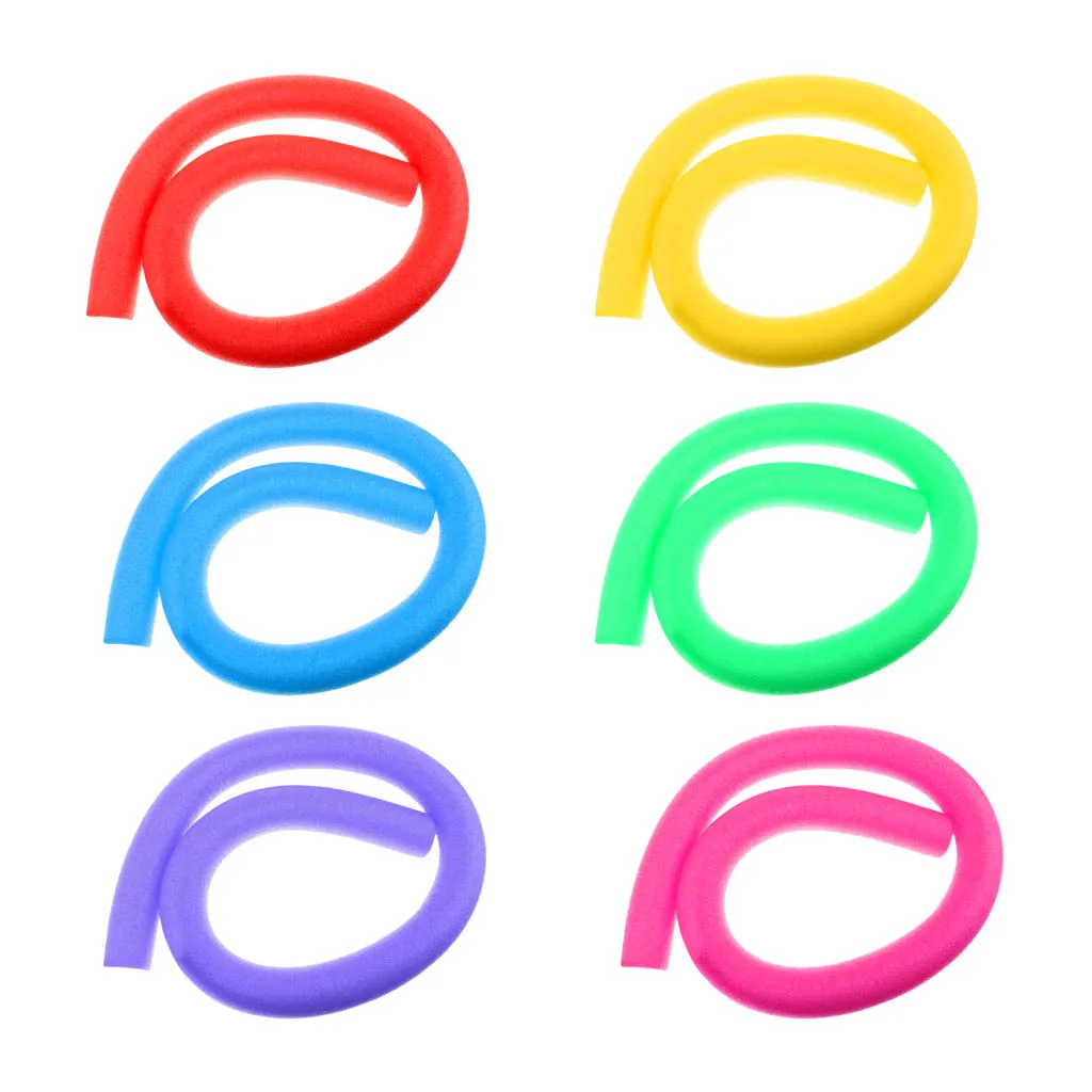 Flexible Floating Swimming Pool Noodle Swim Kickboard Water Float Aid Woggle Noodles Hollow Learn Kids Adult Pool & Accessories