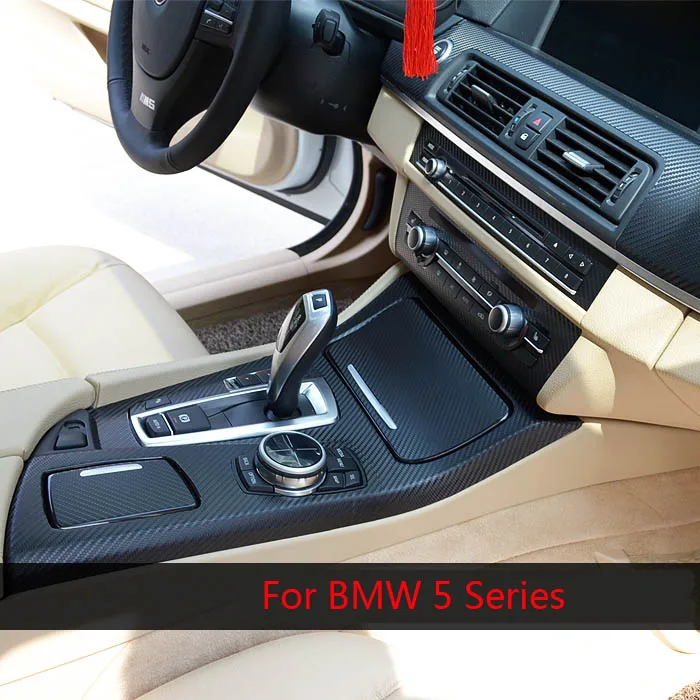 

Car-Styling Brand New Car Interior Center Console Color Change Carbon Fiber Molding Sticker Decals For BMW 5 Series 525/520