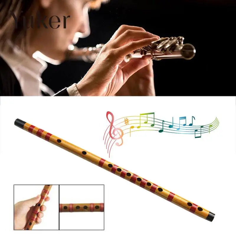 Yuker F Key Treble Flute Beginner Bamboo Flute Chinese Wind Musical