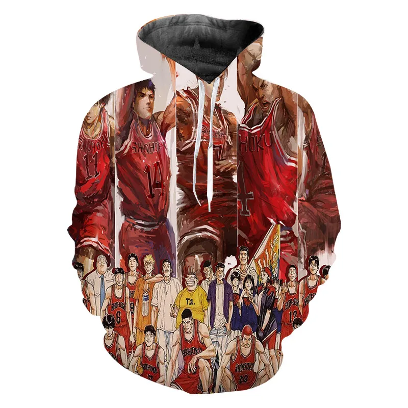 

Drop Shipping Basketball Anime Men Hoodie Streetwear Men Sudaderas Para Hombre Men Custom Hoodie Japanese Streetwear