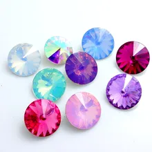 Разноцветные элементы Rivoli круглые бусины из смолы DIY 8 мм 10 мм 12 мм 14 мм 16 мм