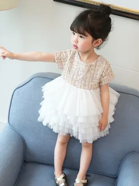 Летний костюм принцессы для маленьких девочек праздничное платье для 1 года 3 - Цвет: Белый