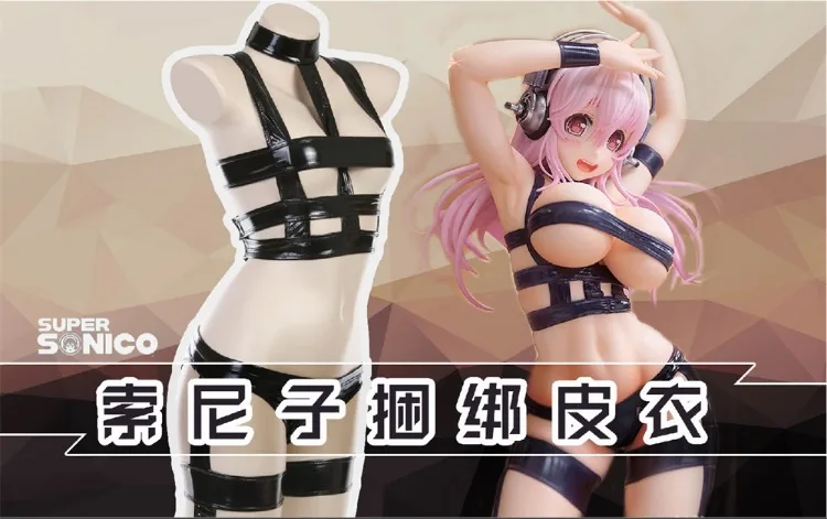 [Сток] Аниме Супер Sonico T. M. Revolution PU сексуальный купальник Униформа бикини косплей костюм на Хэллоуин Новинка