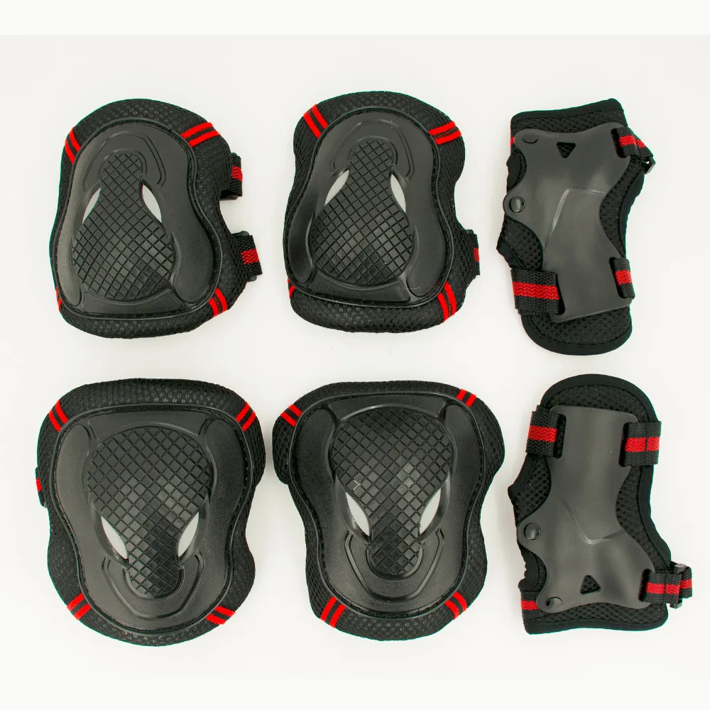 Hot 6pcs/set Skating Protective Gear Sets Elbow Knee pads Bicycle Ice