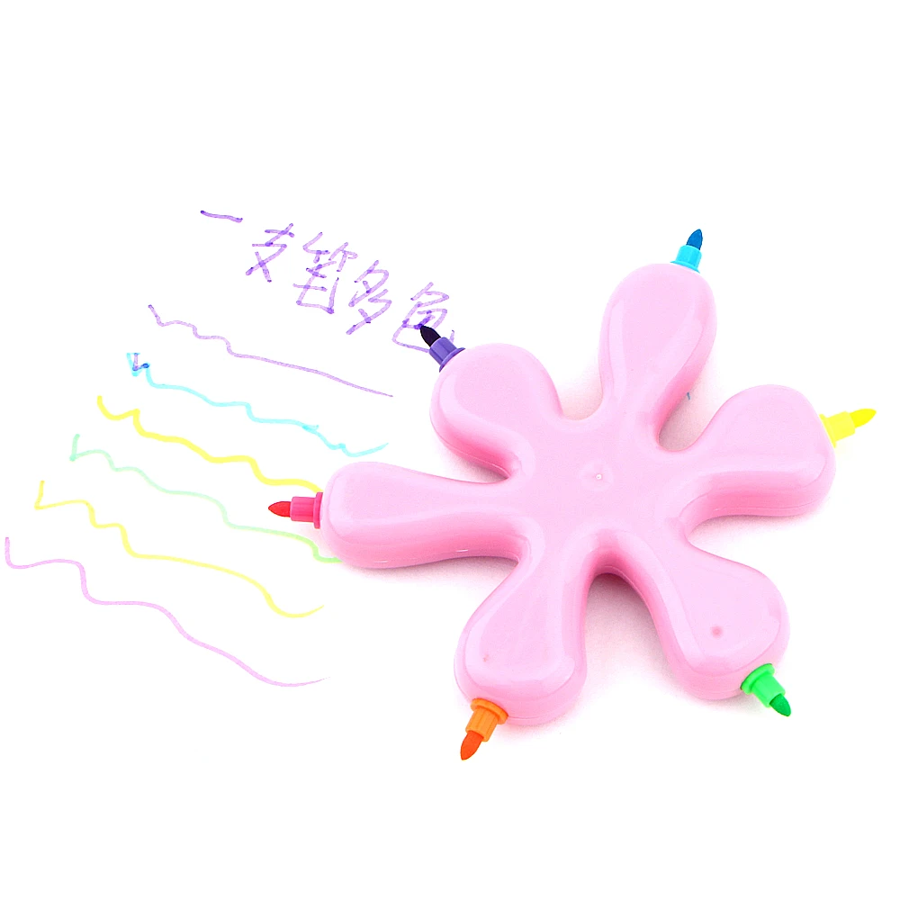 6 Couleur Creative Goutte Deau Forme Marqueur Stylos Dessin