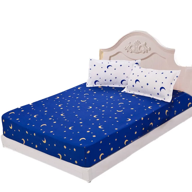 Polyester Anti Slip Bed Sheet With Elastic Cheap Printed Bedsheet For Student Sheets Double Mattress Polyester Anti Slip Bed Sheet With Elastic Cheap Printed Bedsheet For Student Sheets Double Mattress
