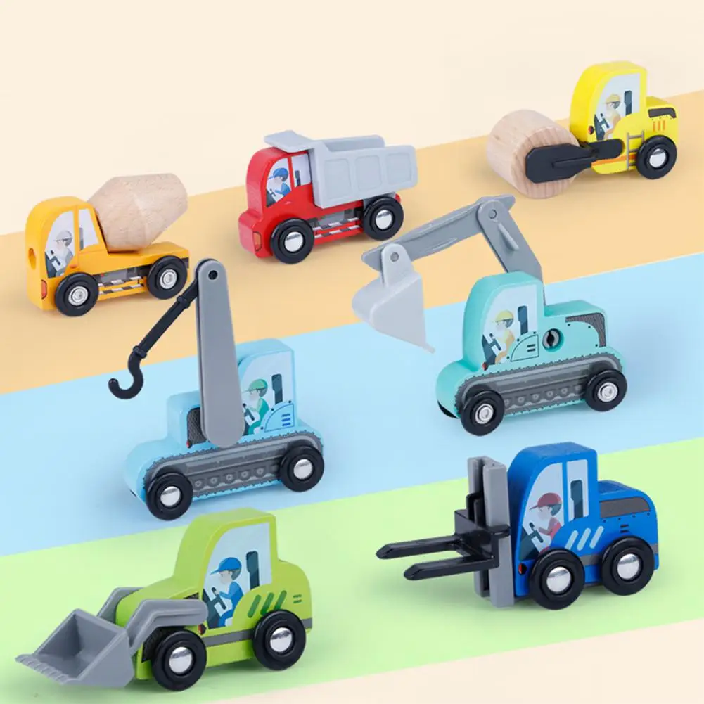 8 шт./компл. 1: 64 деревянный автомобиль экскаватор игрушка Autotruck ломая молоток транспортных средств детский подарок на день рождения