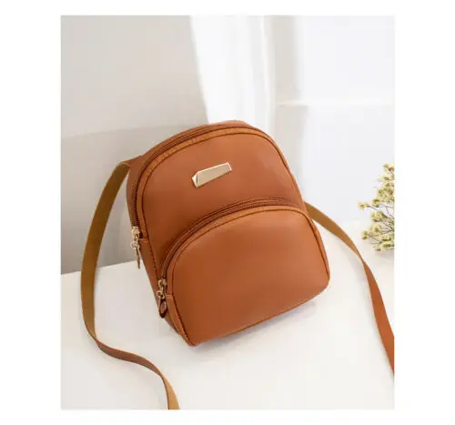 PUDCOCO горячая Распродажа модный кожаный мини-рюкзак для девочек милый однотонный маленький рюкзак для путешествий Повседневная сумка на молнии