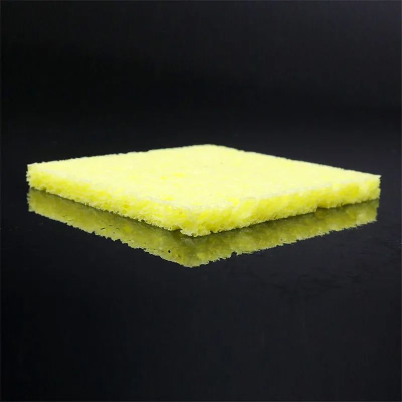 

FGHGH 5pcs Universal Soldering Iron Replacement Sponges Pads Solder Iron Tip Cleaner Yellow Cleaning Sponge 5.6x3.8cm