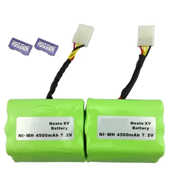 

Neato XV-11 XV-12 XV-14 XV-15 XV-21 Vacuum Cleaner Accessory 2 Batteries+2 Pet Allergy Filters For Neato Battery Set Filter