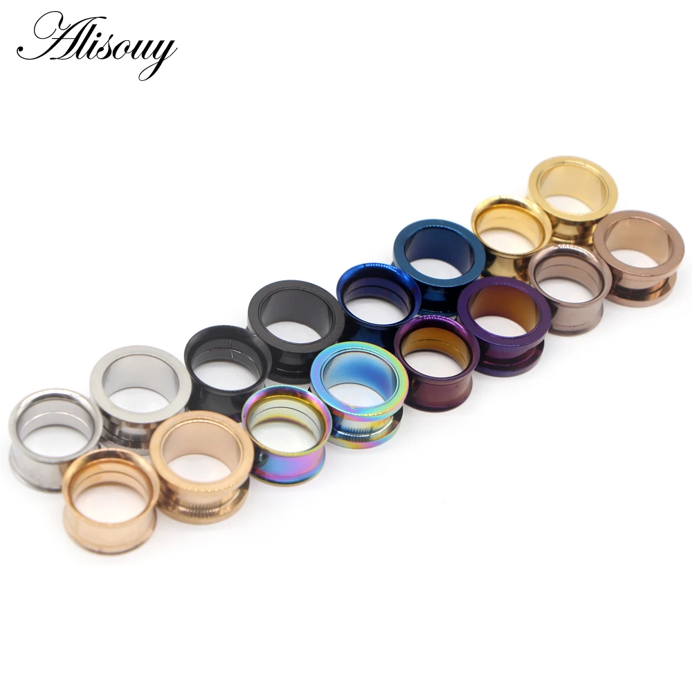 2PC 2-30mm Ear Tunnels Plugs 316L Stainless Steel Piercing Jewelry Ear Gauges Stretchers Expandar Plugs and Tunnels piercing jewelry ear piercing jewelry body piercing jewelry body jewelry