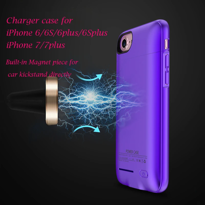 Charger case for iPhone 6,6S,6plus,7,7plus Built in Magnet