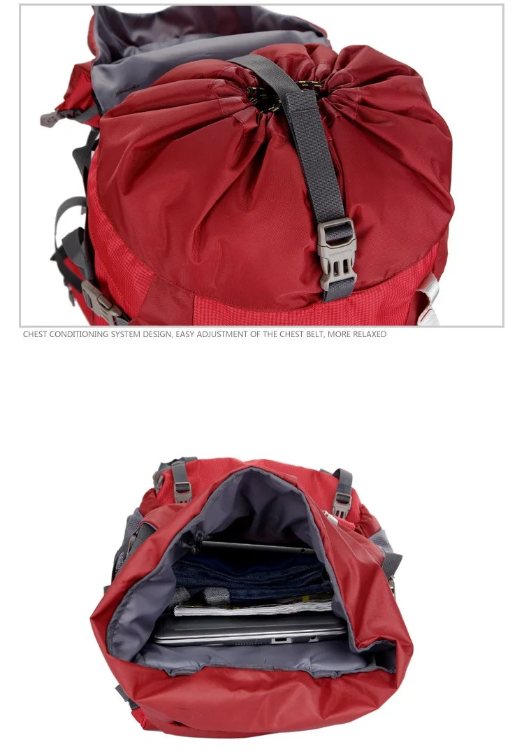 Большая вместительная нейлоновая 70L Водонепроницаемая спортивная сумка для путешествий, туристический рюкзак с внутренней рамой, сумка для рыбалки, кемпинга, пеших прогулок