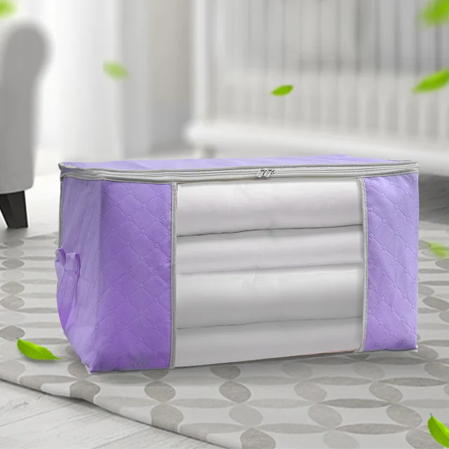 Foldable Quilt clothes blanket Pillow Storage Bag Organizer Closet