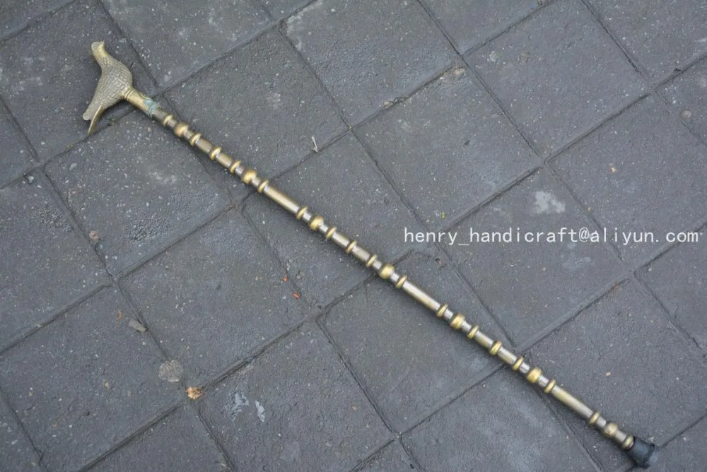 

Rare Old Chinese old coppercane\walking stick,bird,exquisite designs,Hand-carved,Ancient,free shipping