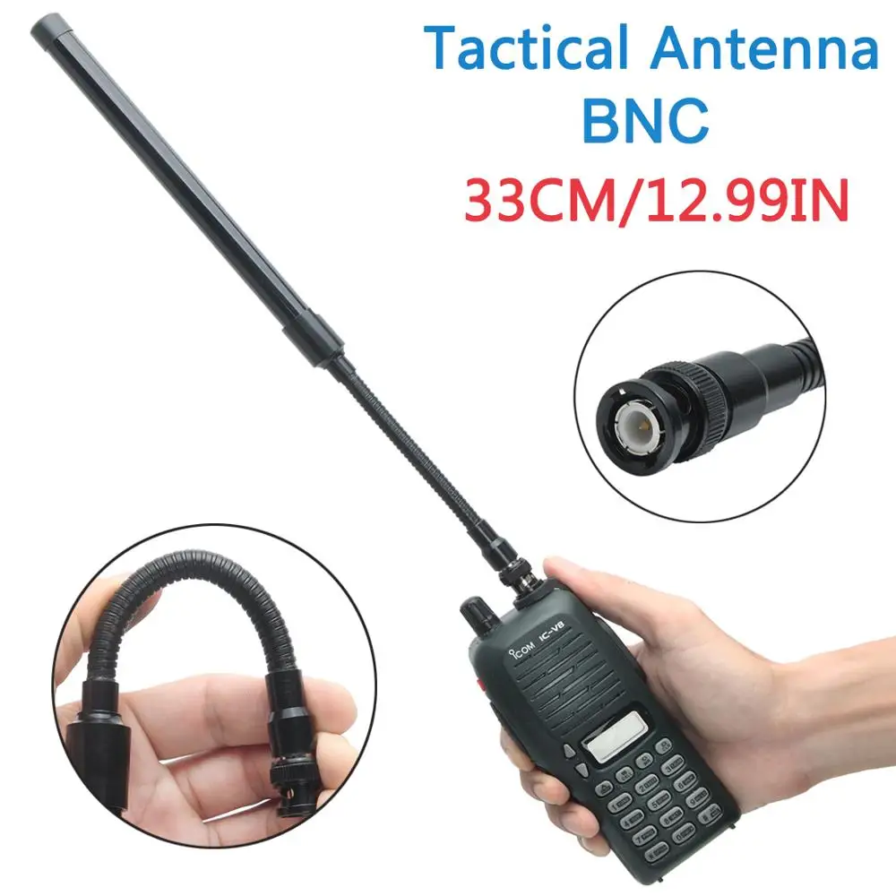 Gooseneck BNC тактическая антенна двухдиапазонная VHF UHF 144/430Mhz Складная для Kenwood TK308 TH28A Icom IC-V80 IC-V82 рация