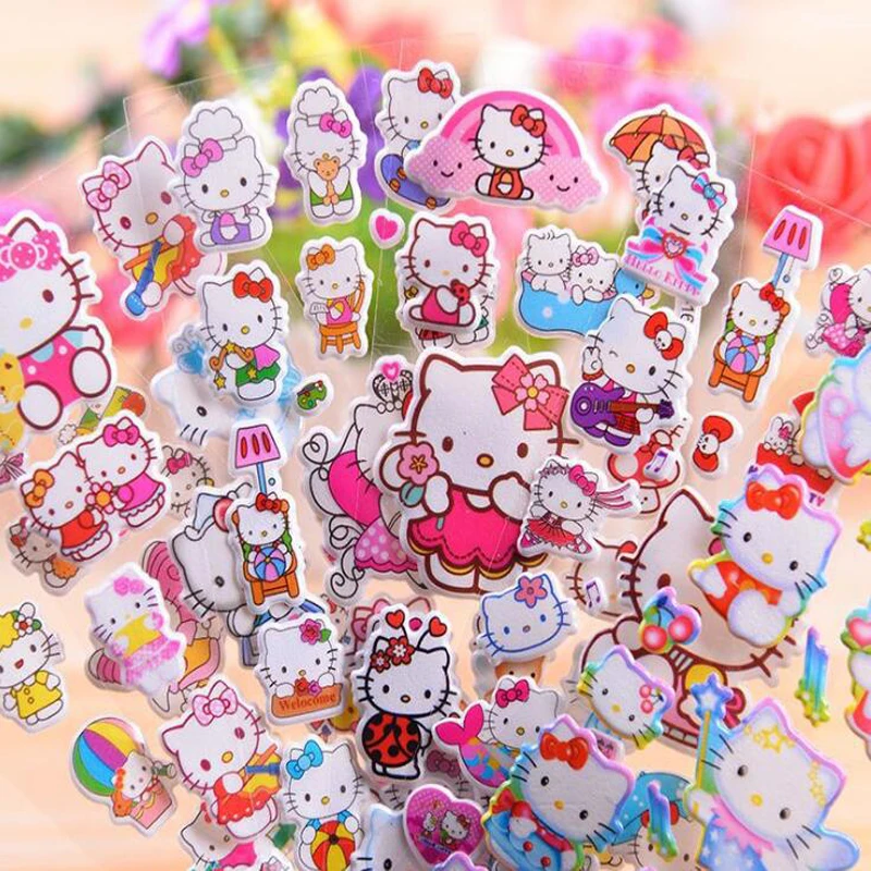 Креативные классические анимированные персонажи Hello Kitty и т. д. стереоскопические