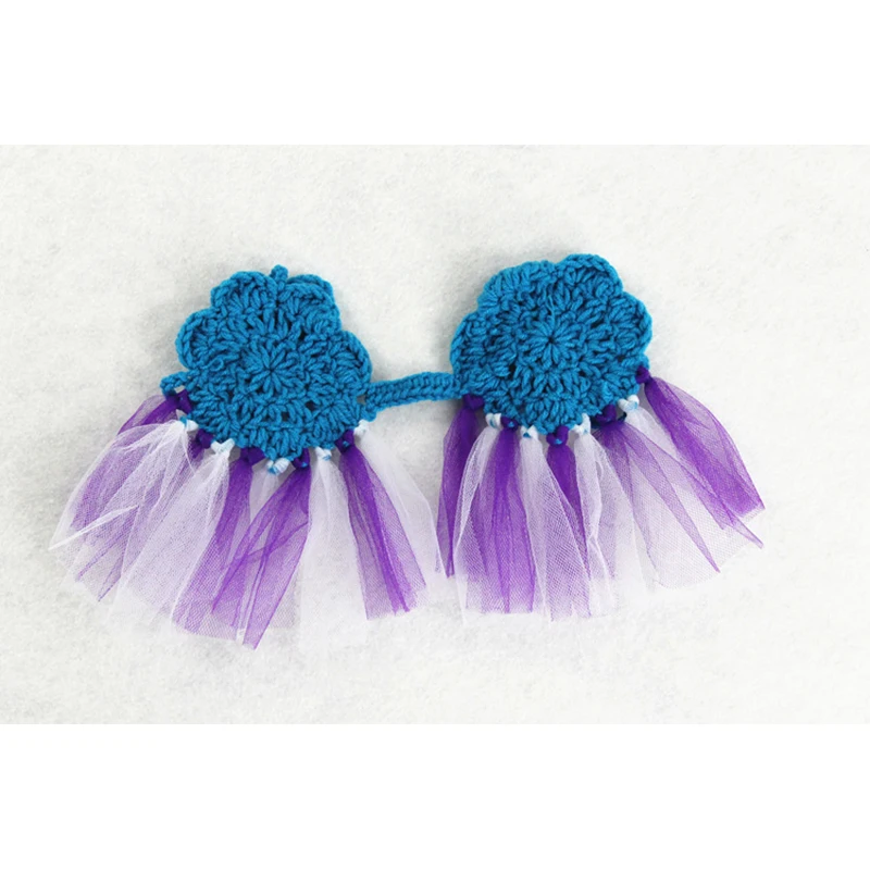 Newborn Photography Knit Mermaid Tail Headband Costume Baby Photo Props Outfit
